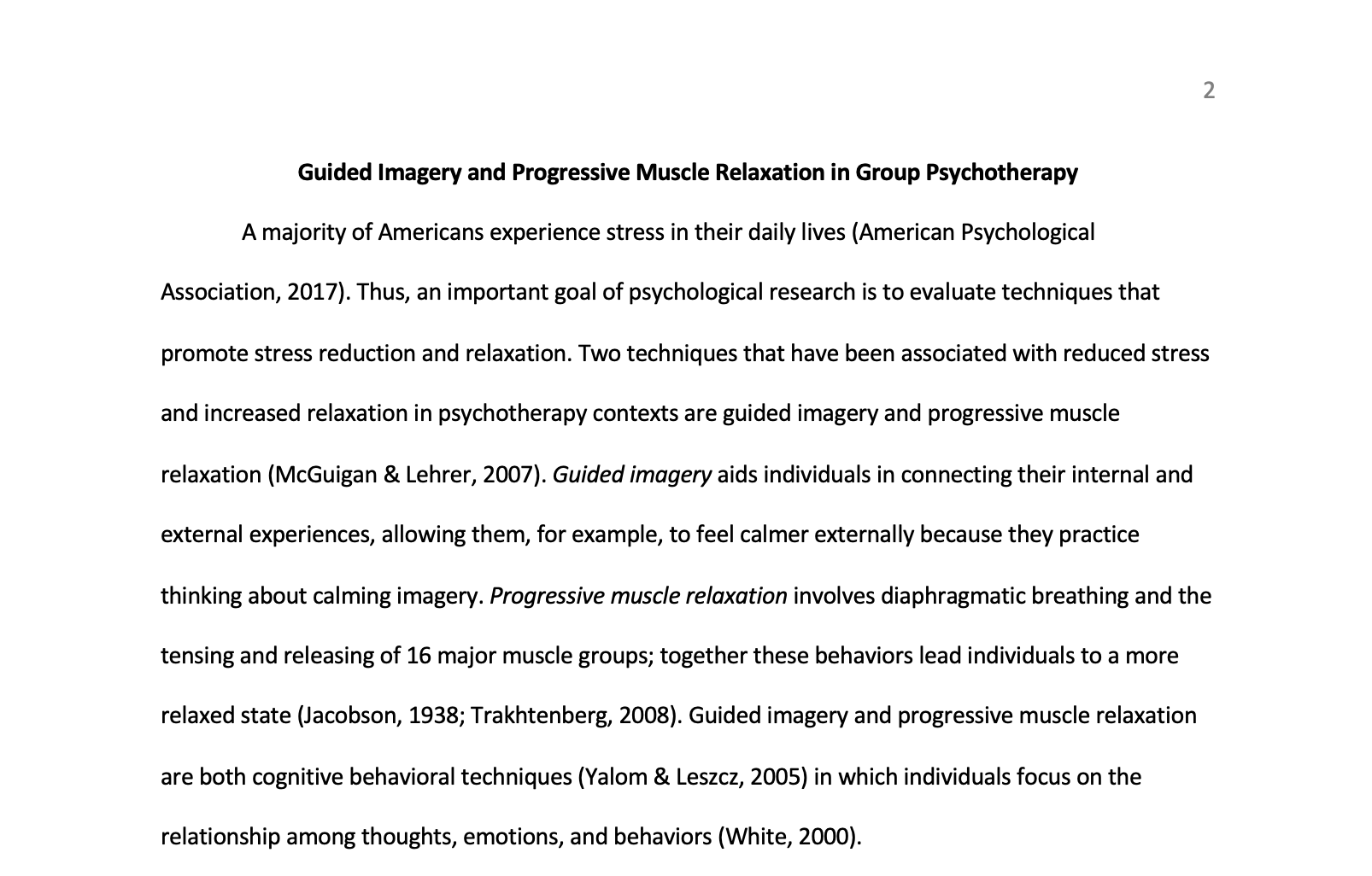 Psychology - APA Style (27th Ed.) Tutorial